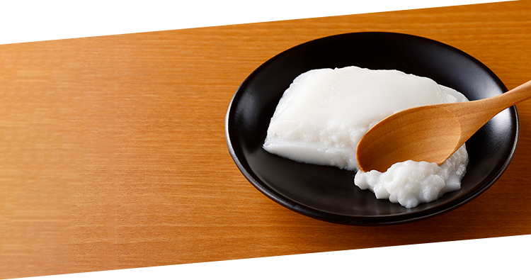 舌や上あごで簡単につぶせるやわらかさ
